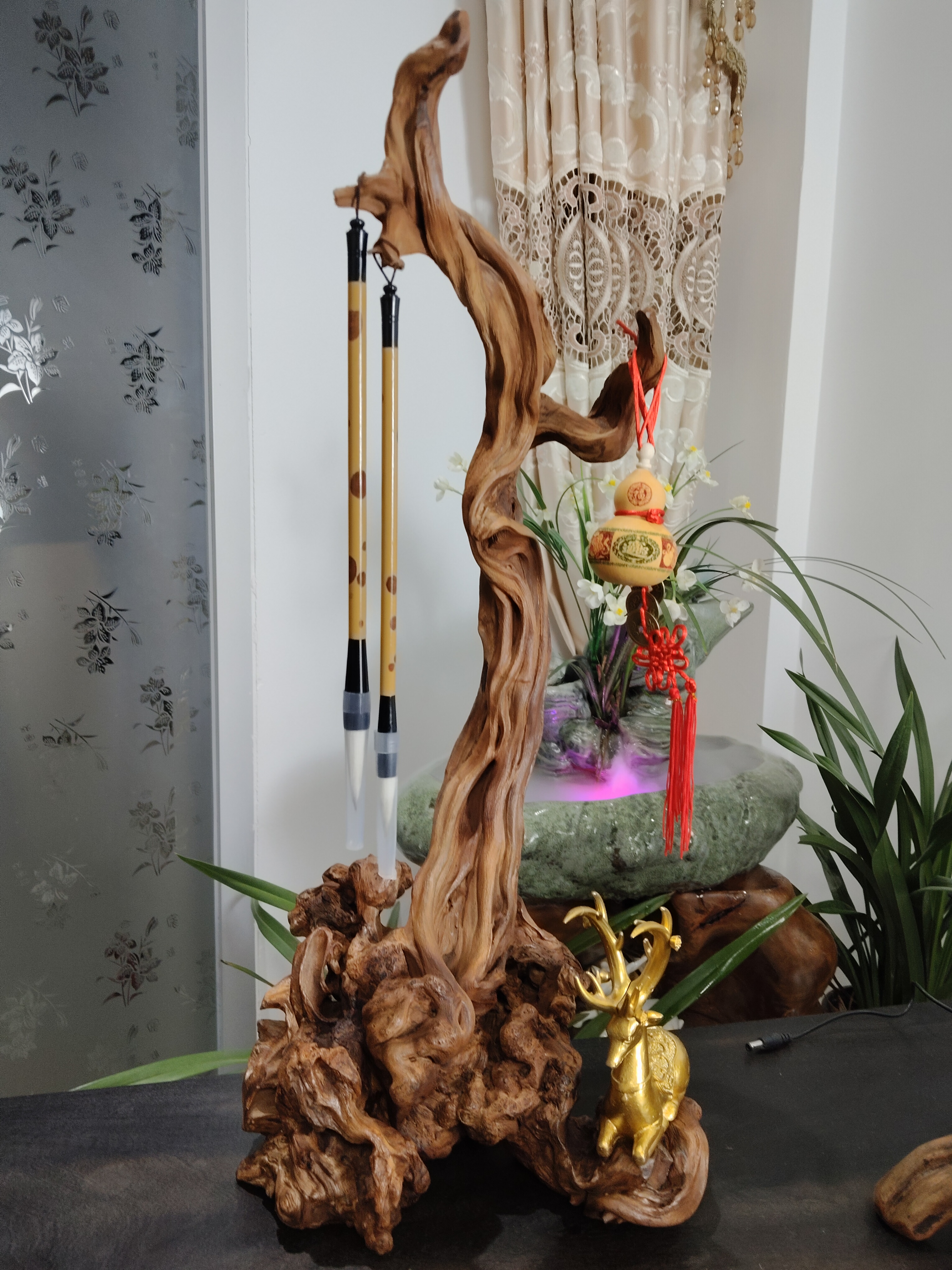 可作挂串挂灯笔架用于客厅玄关装饰