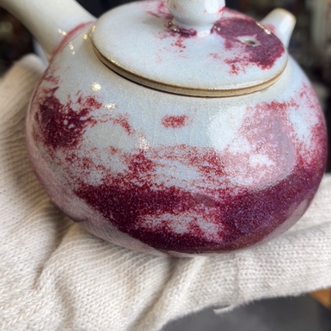 牛家钧窑牛自恒老师钧瓷壶