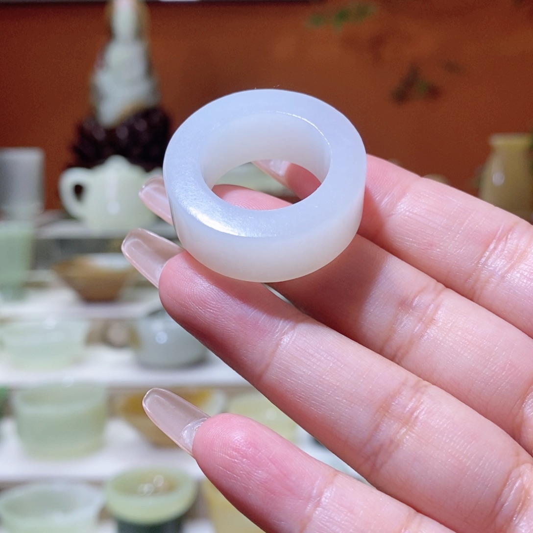 未镶嵌和田玉把件新疆和田玉戒圈20.5mm