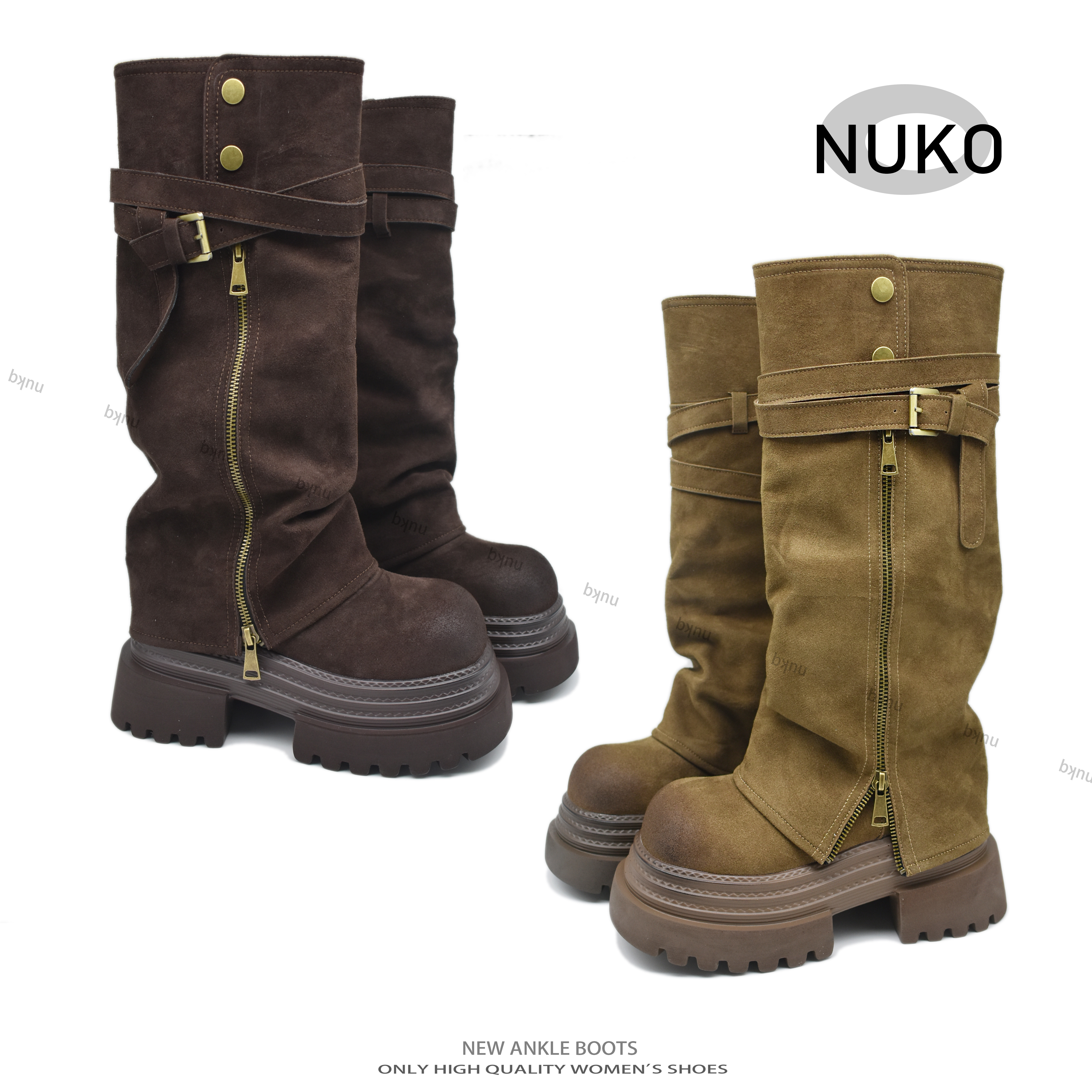 氛围感2.0【NUKQ】  高跟厚底 时尚百搭厚底靴