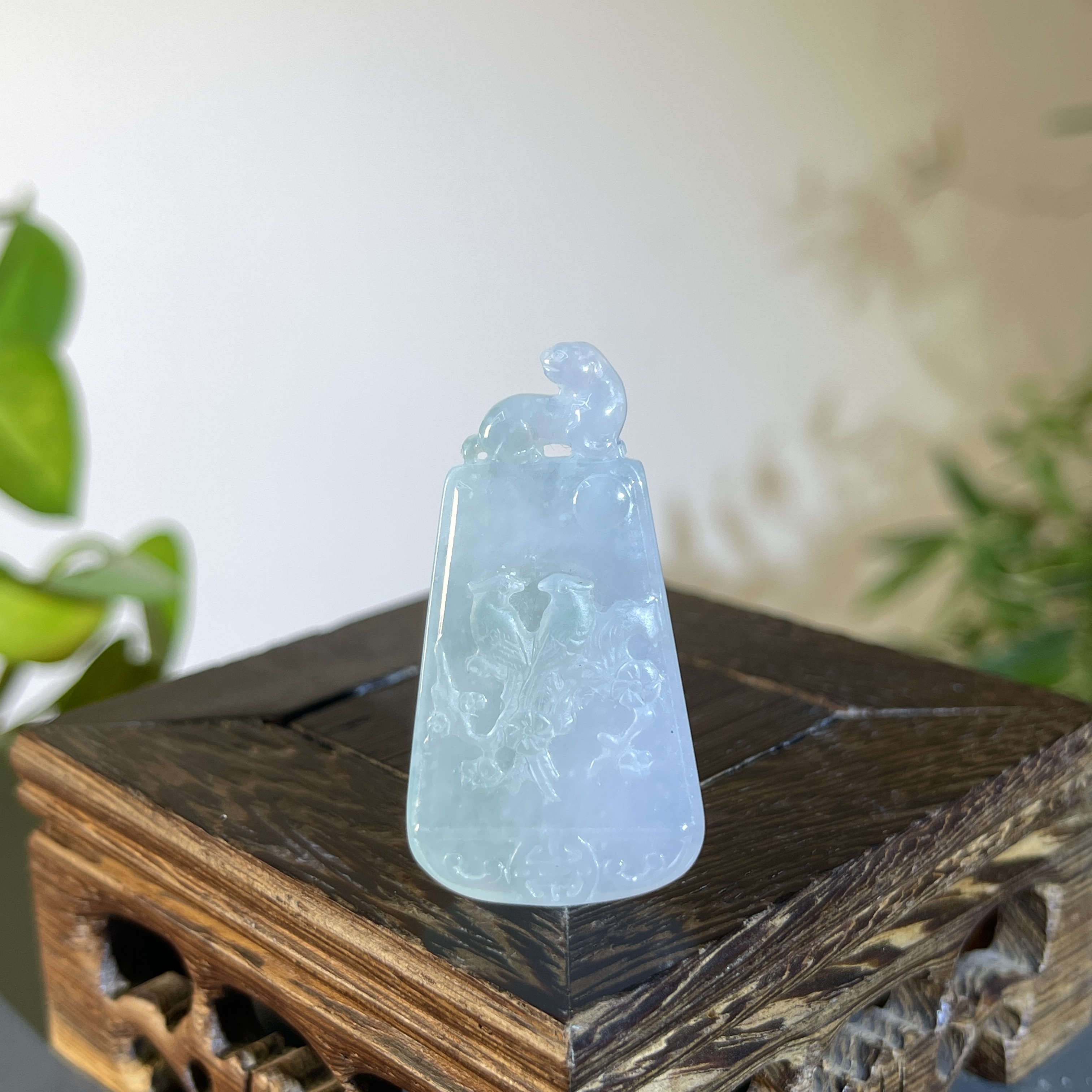 JTW09-125 天然缅甸A货翡翠 喜上眉梢