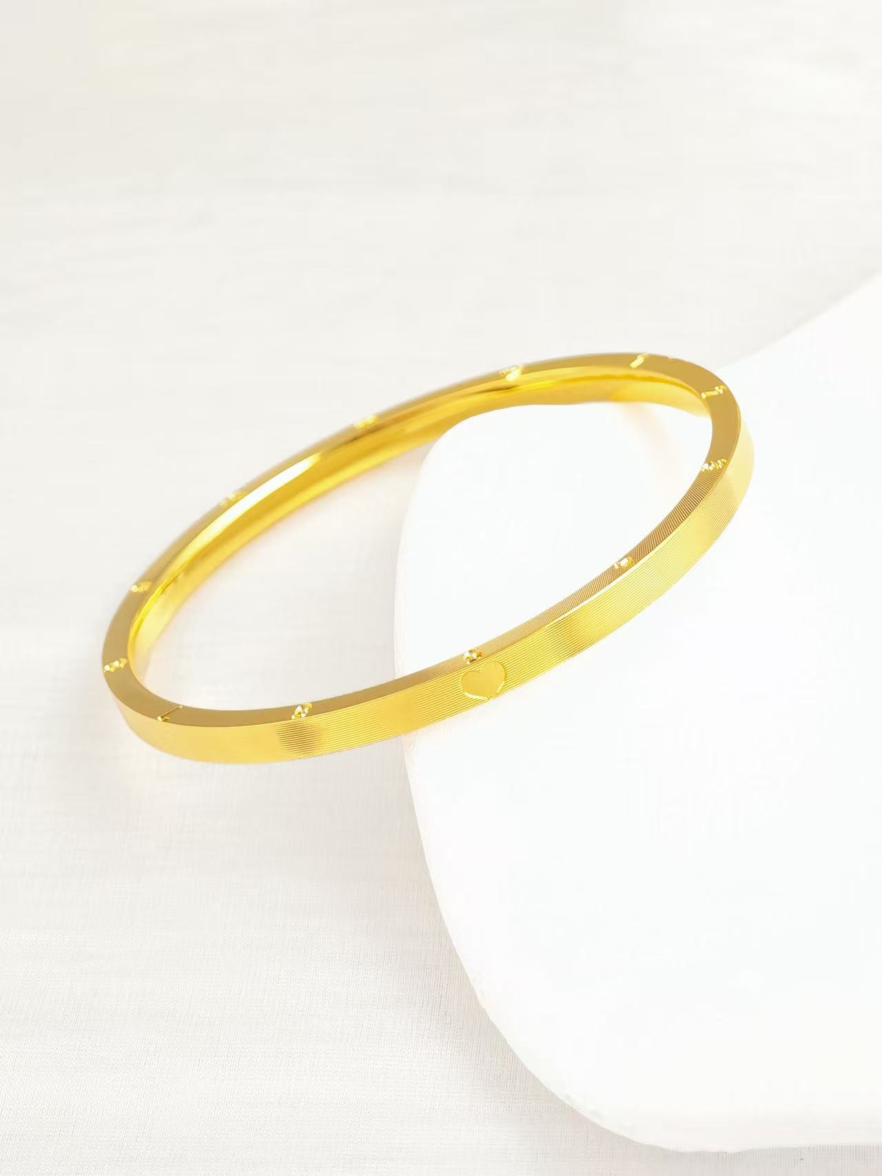 足银手镯 年轮手镯时尚精美轻奢经典款式女款百搭不掉色