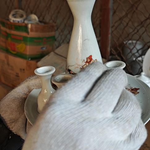 库存微瑕三打白骨精温酒壶一套
