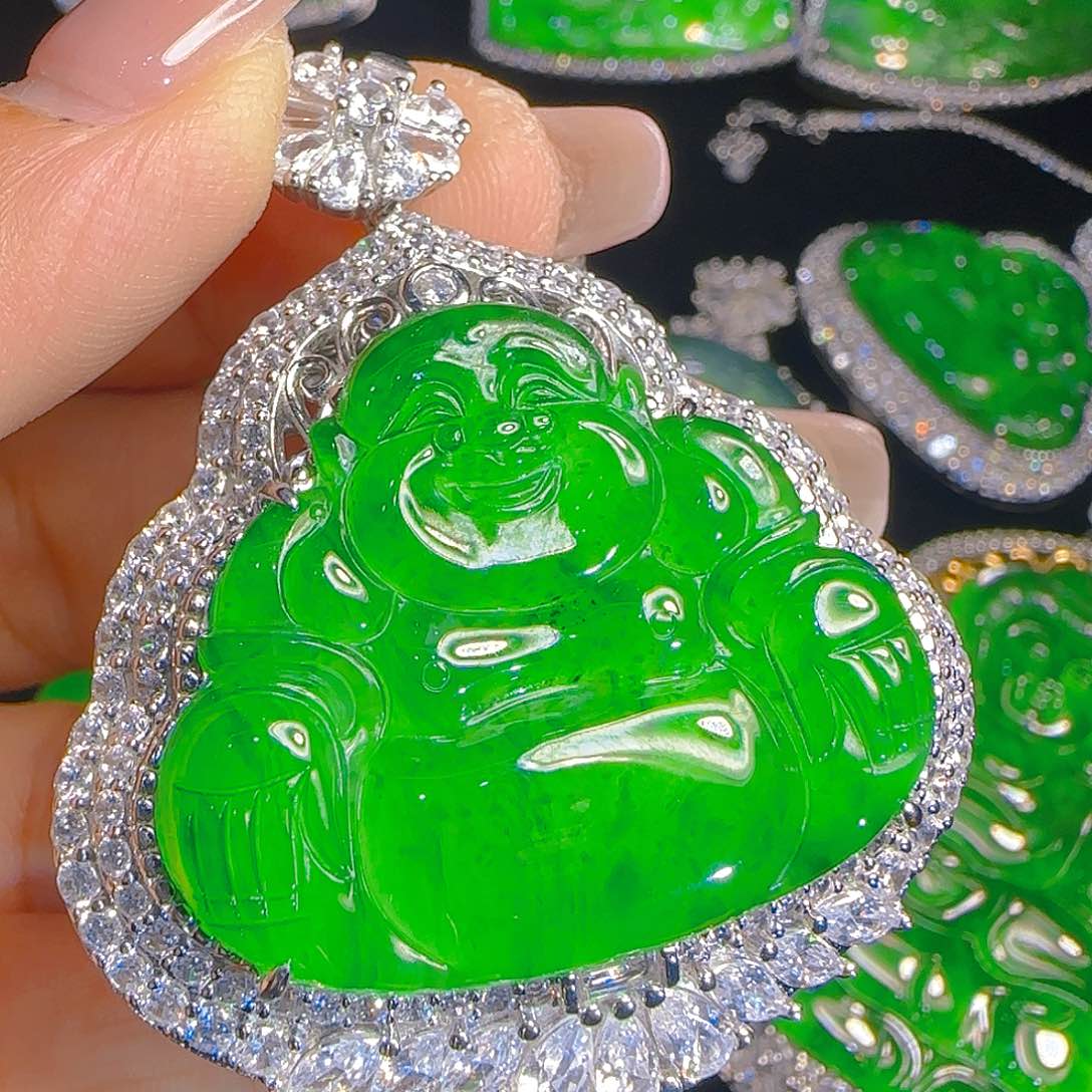 翡翠吊坠(赠链)银S925镶嵌