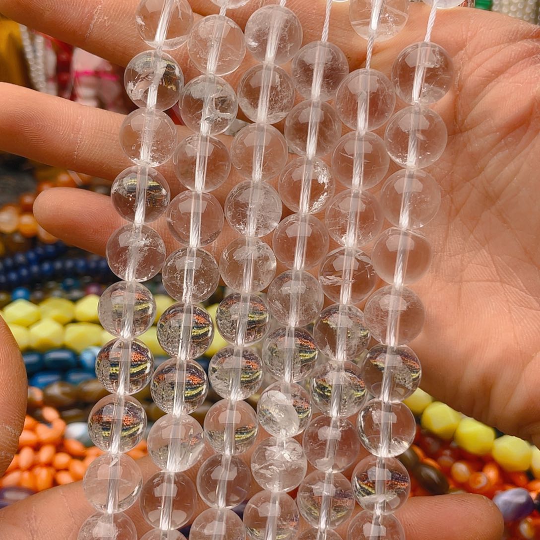 玛瑙/玉髓珠宝半成品未镶嵌白水晶1条卡12