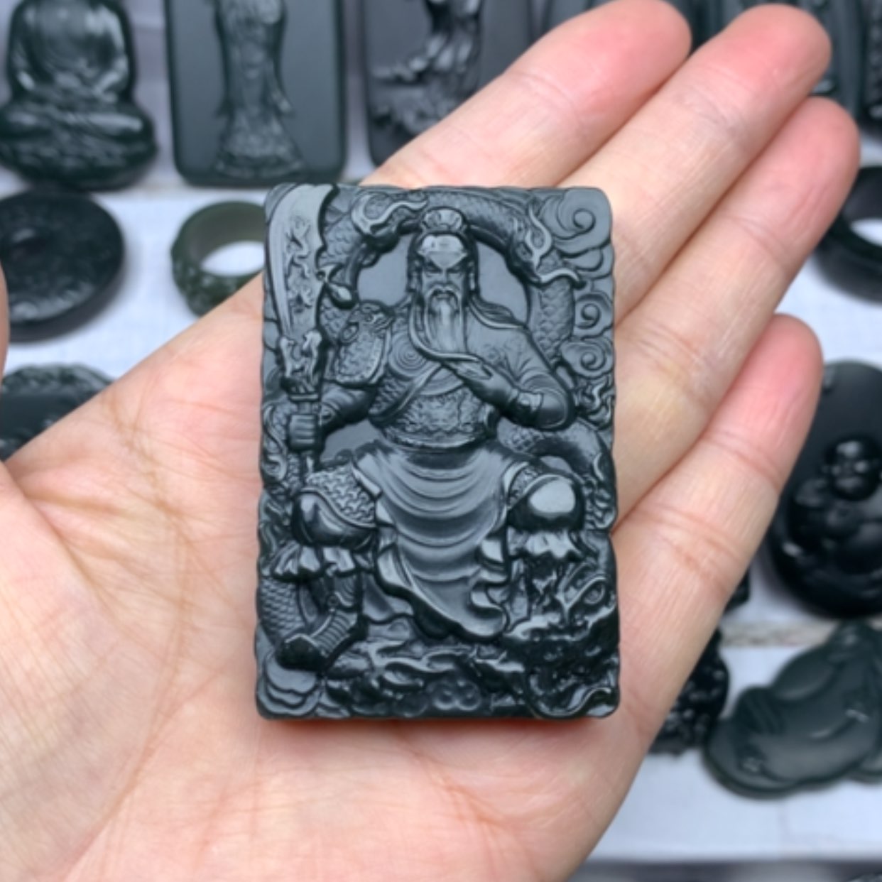 【闪购商品】和田玉颈饰未镶嵌平***1双面雕刻