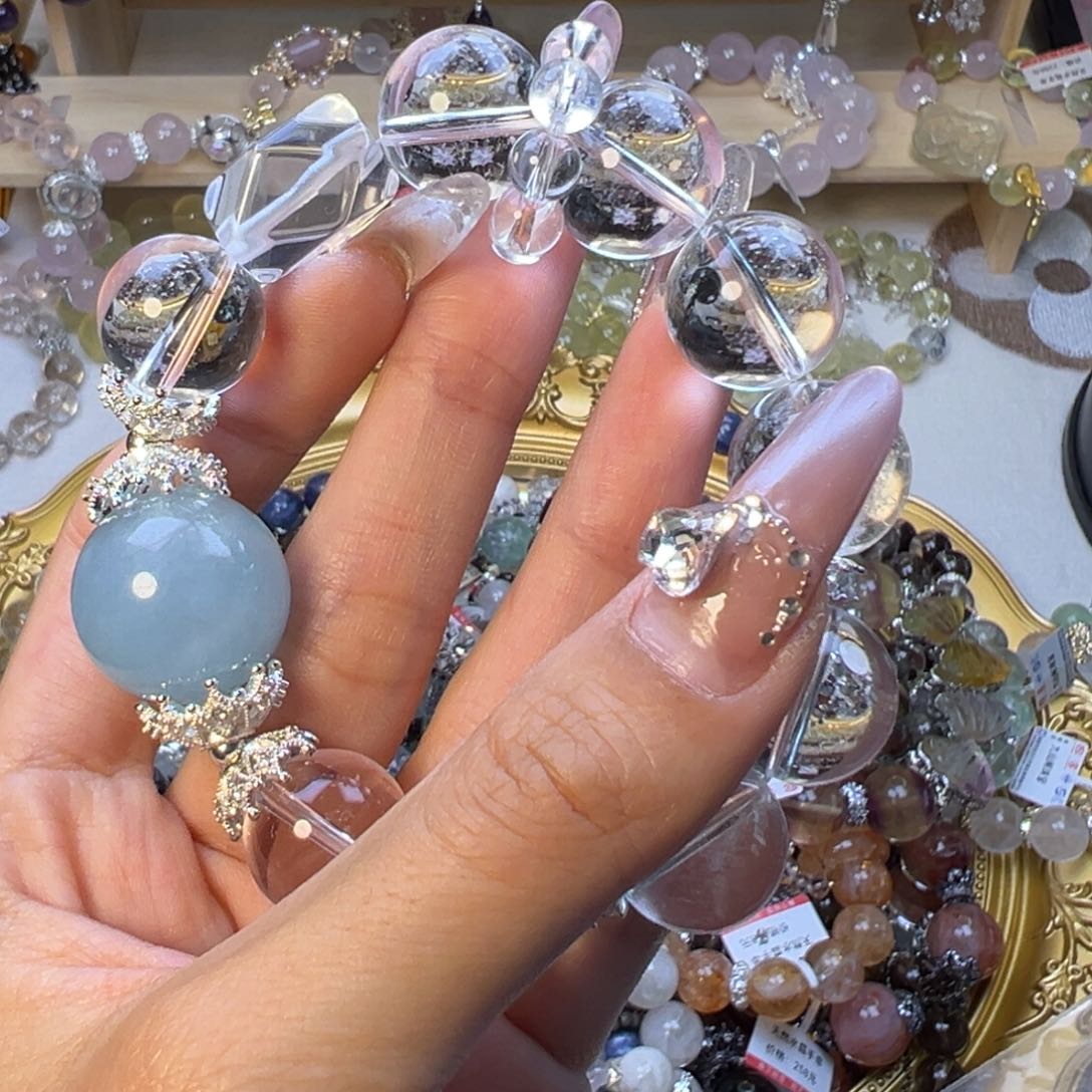 水晶手串合金水晶