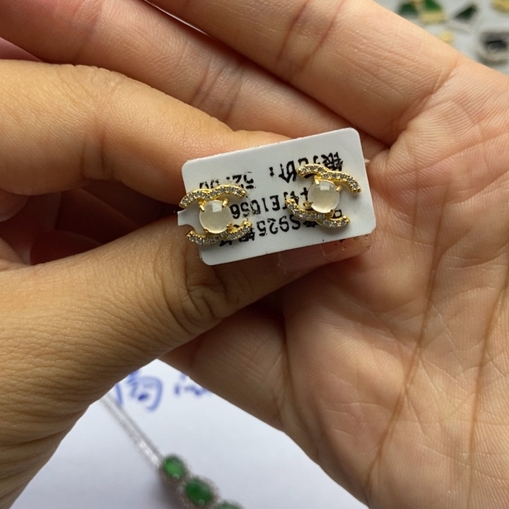 翡翠银S925镶嵌戒指戒指