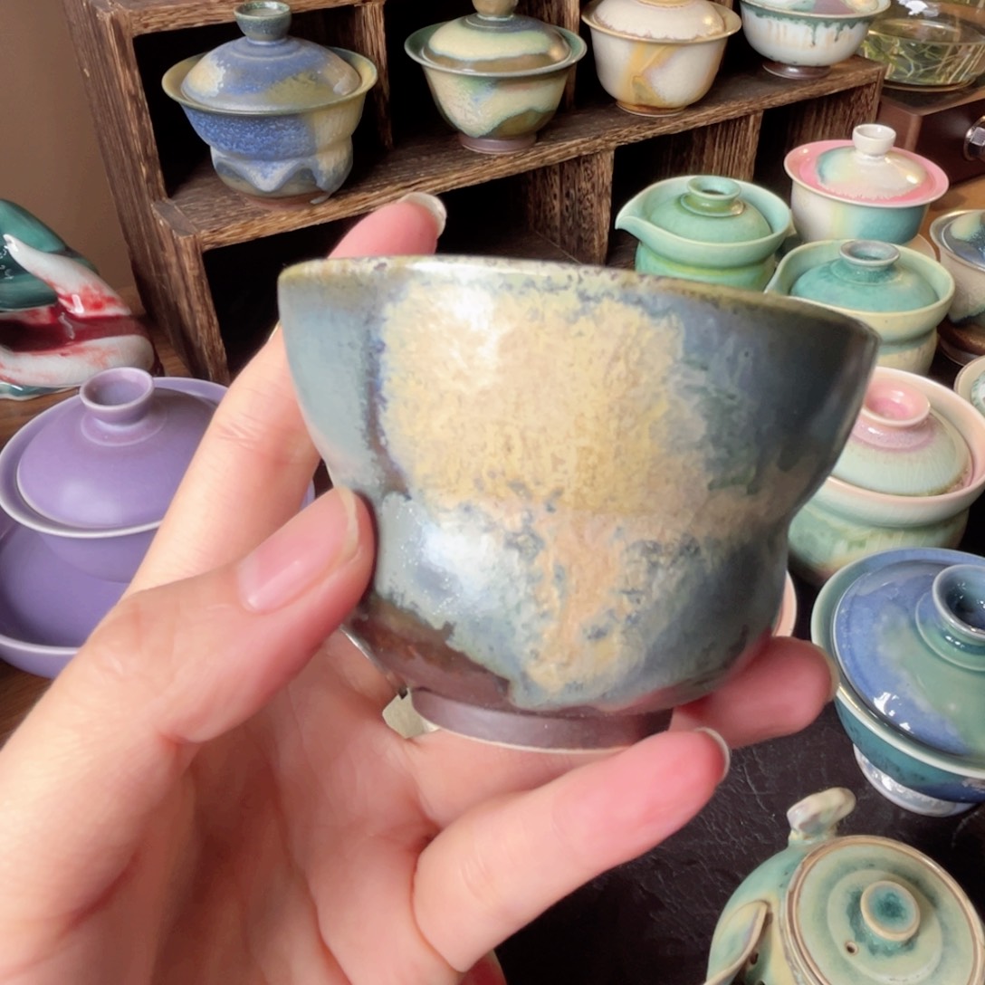杯纯手工制作柴烧茶器