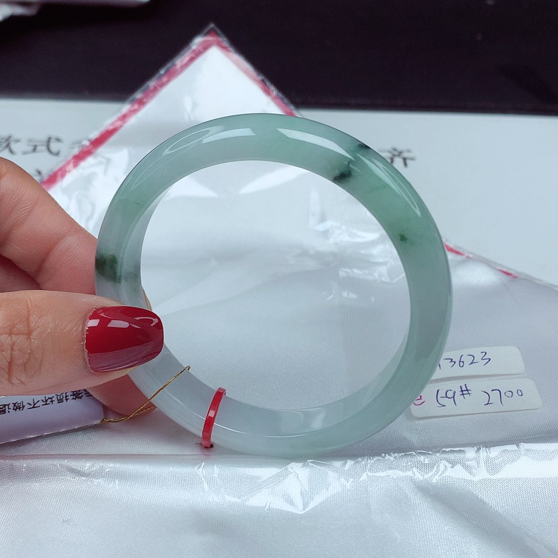 翡翠未镶嵌手镯59圈3623