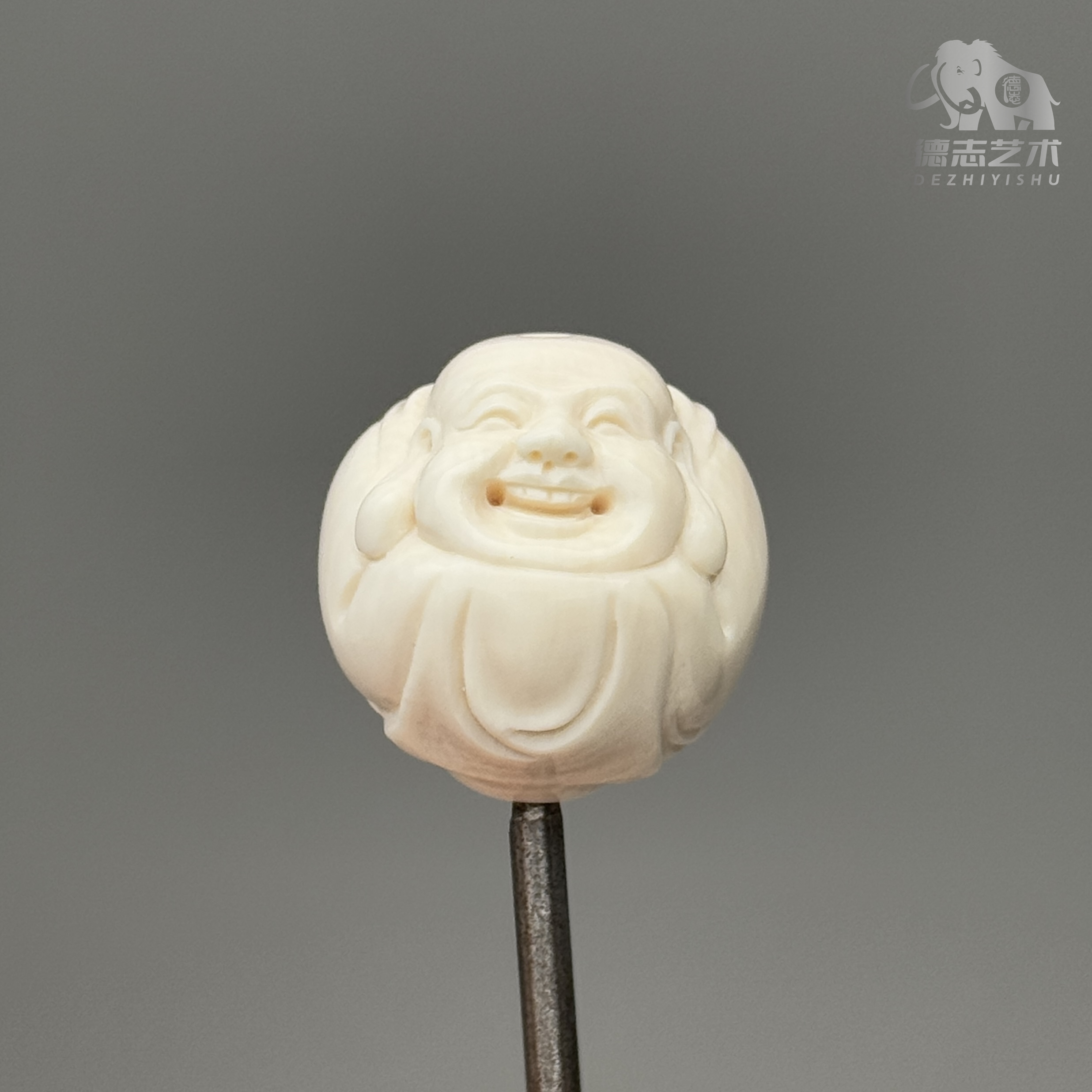 DEZHI/德志【一团和气】19.8mm弥勒吊坠纯肉猛犸牙配饰一颗
