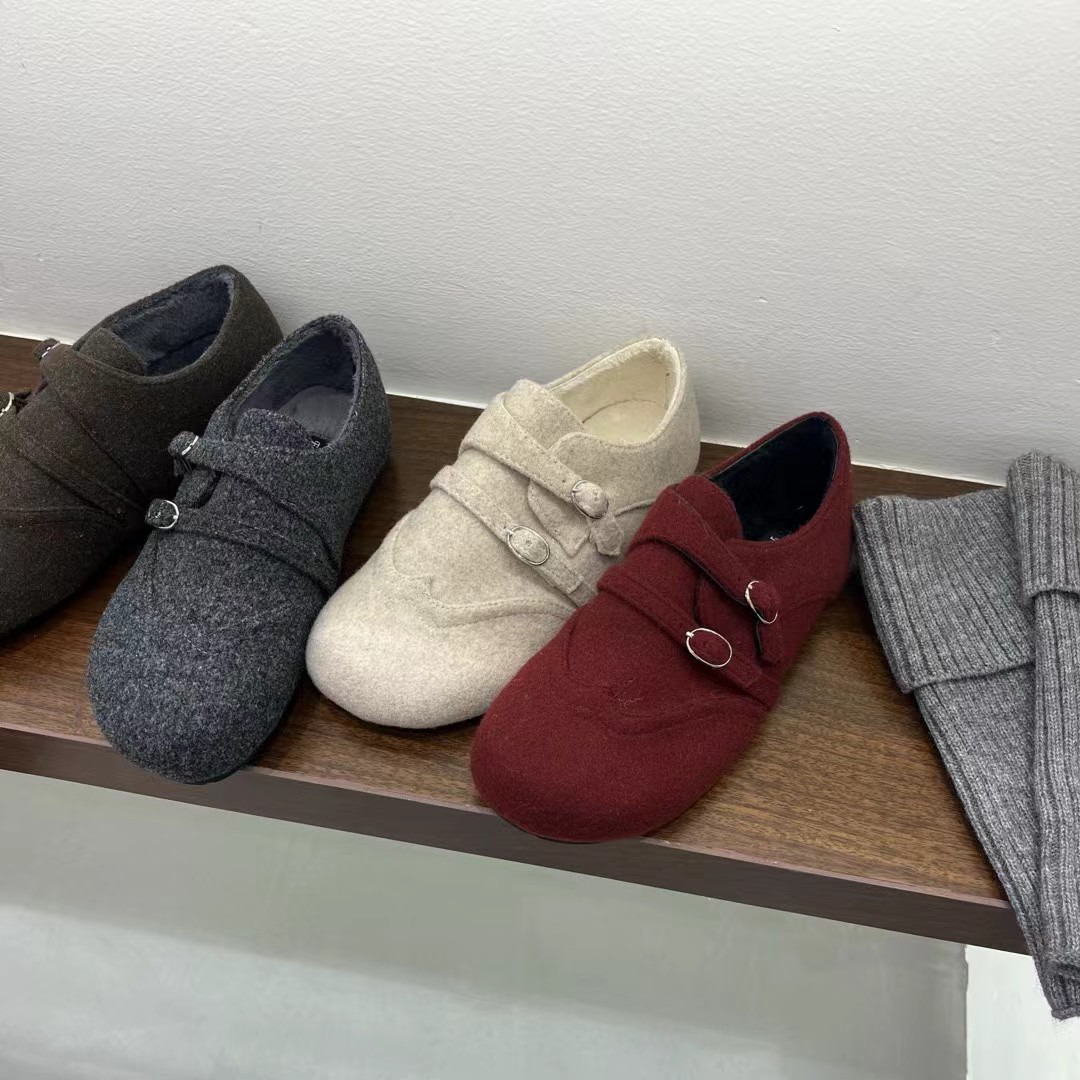 圆圆家 QYZ 7686-36韩系圆头加绒保暖内增高厚底勃肯鞋女冬季棉鞋