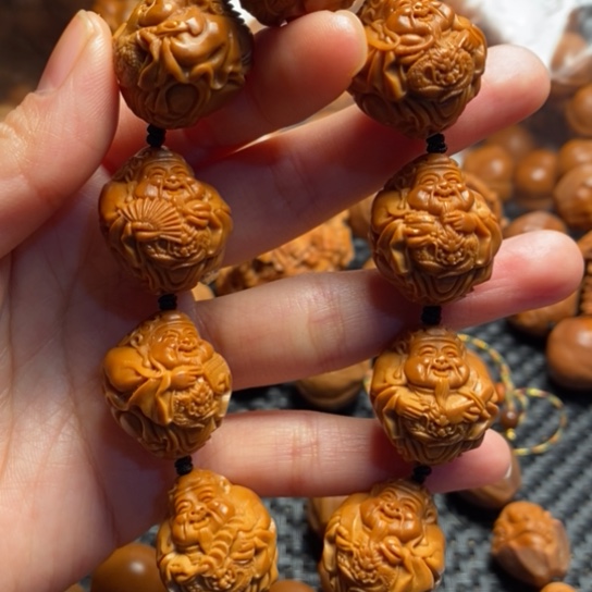 橄榄核吊坠黄*学财源滚滚