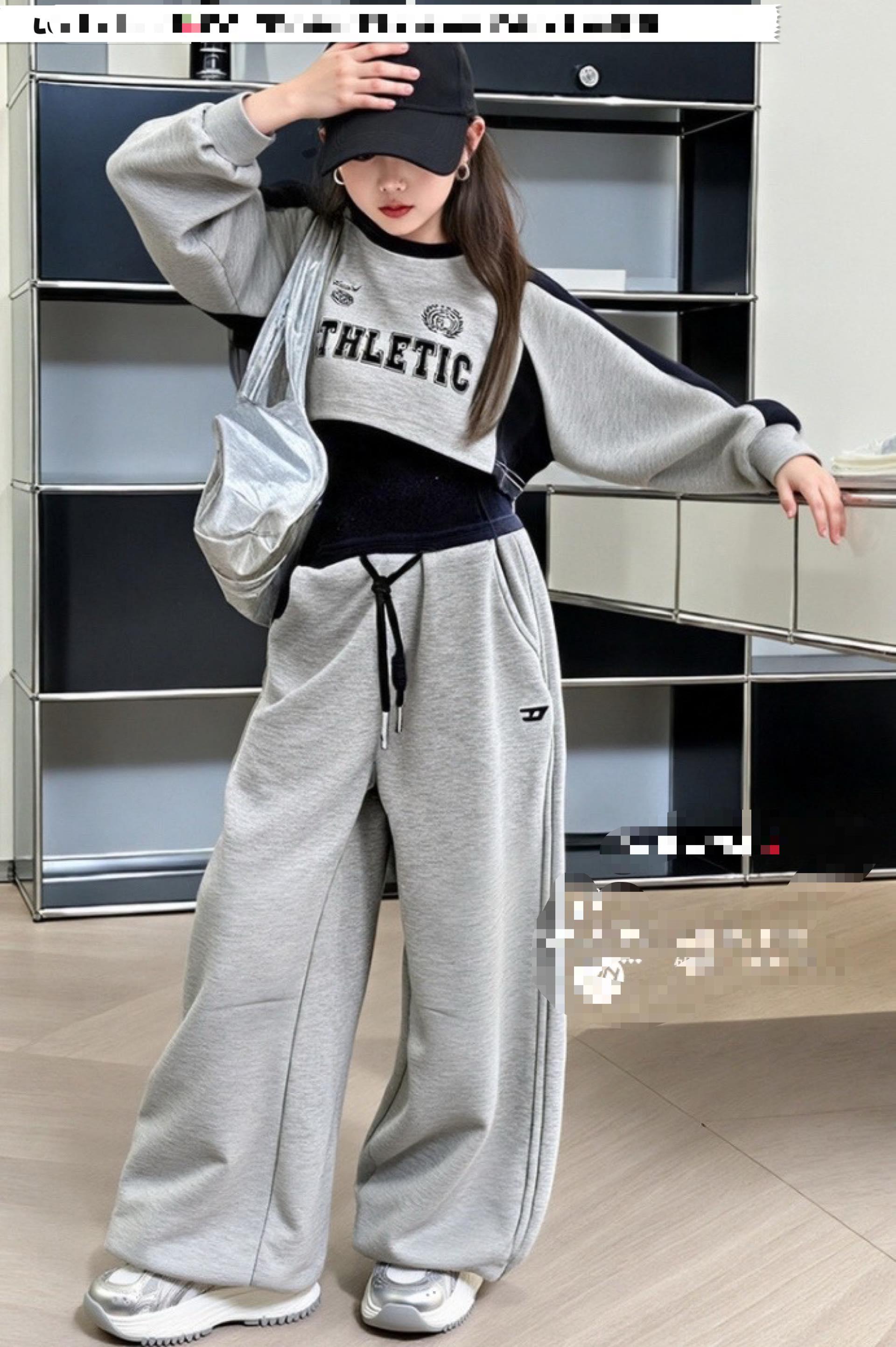 休闲风时髦秋季2025套装儿童洋气中大童
