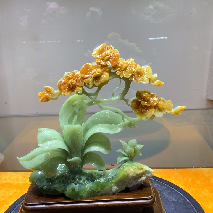 风***起玉家居摆件花开富贵