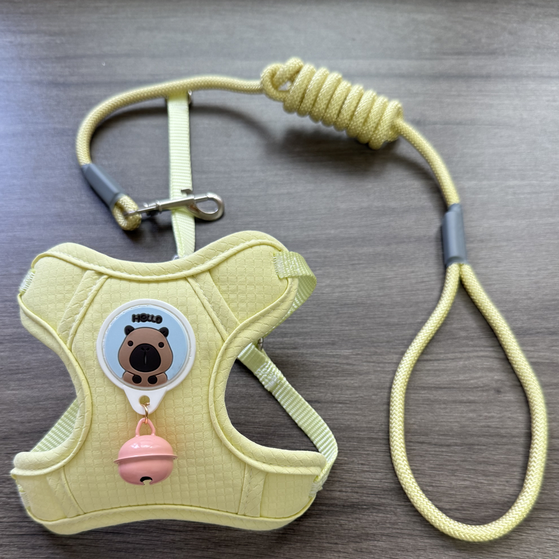 小型犬专用可调节带铃铛宠物牵引绳胸背带防挣脱外出适用