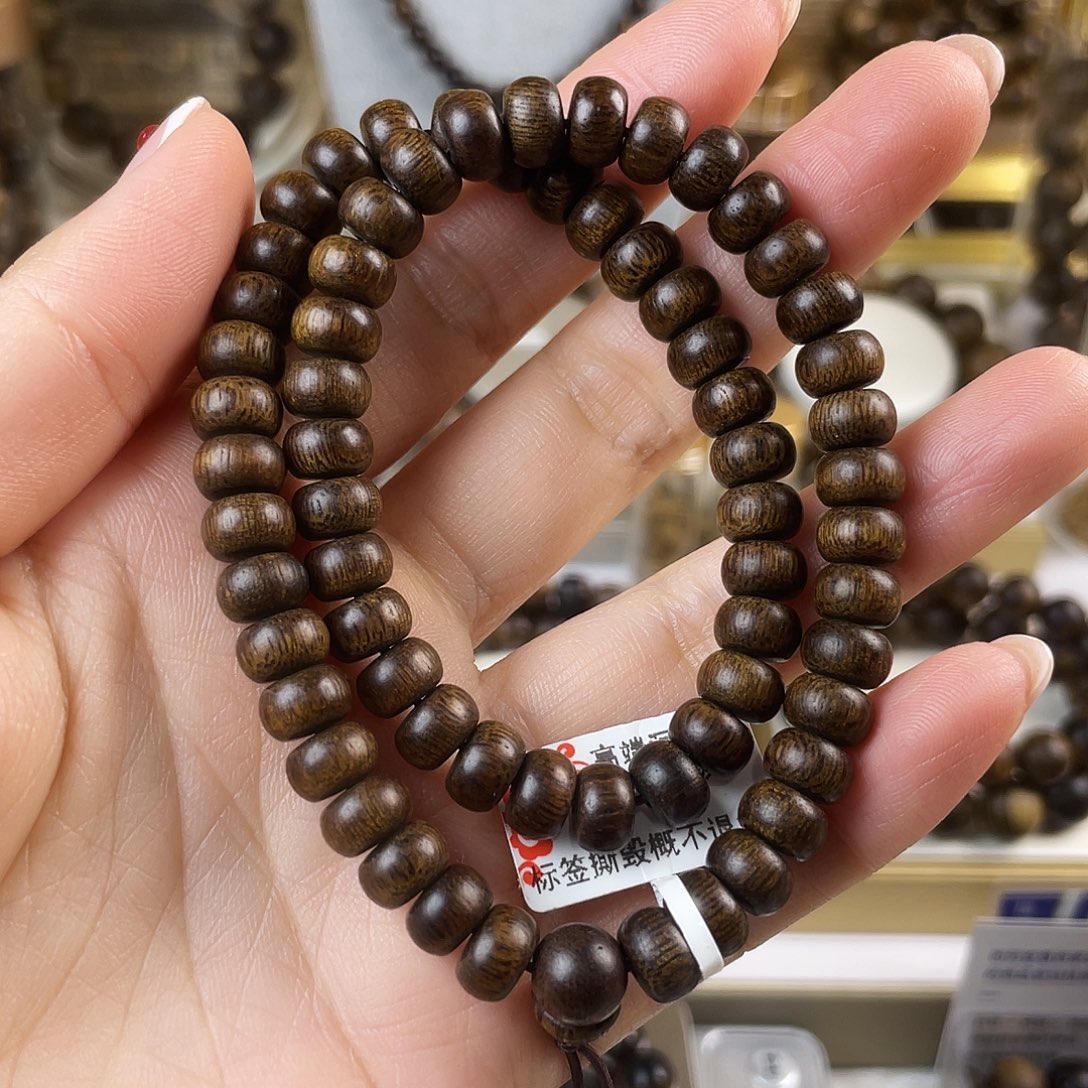 手串沉香富森红土沉窖藏古董玉化瘤疤0.8