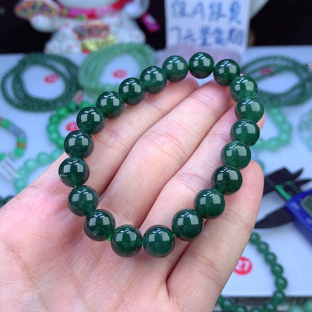 翡翠毛衣链未镶嵌