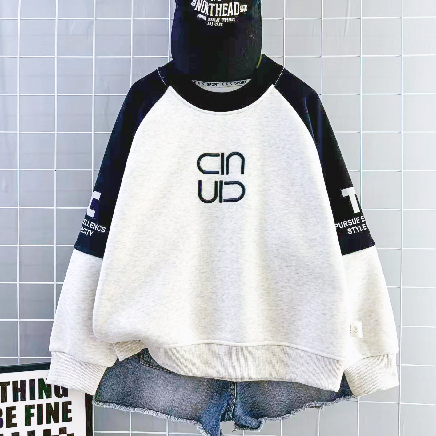 童装潮款女童大男孩新款上衣秋冬衣服儿童中大童女潮装冬卫衣