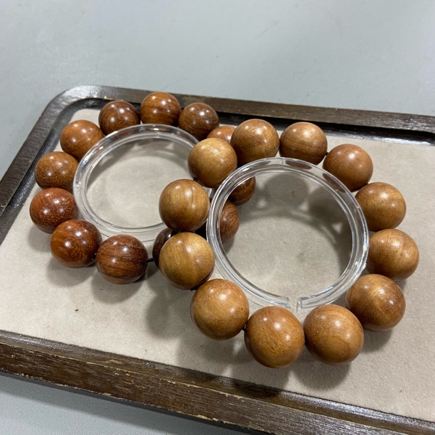 B251桃木圆珠卡2.0单圈手串（底色多样，发其一）