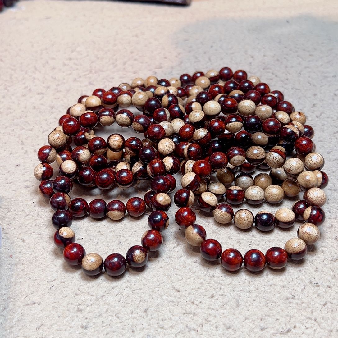 手串/手链小叶紫檀10阴阳珠