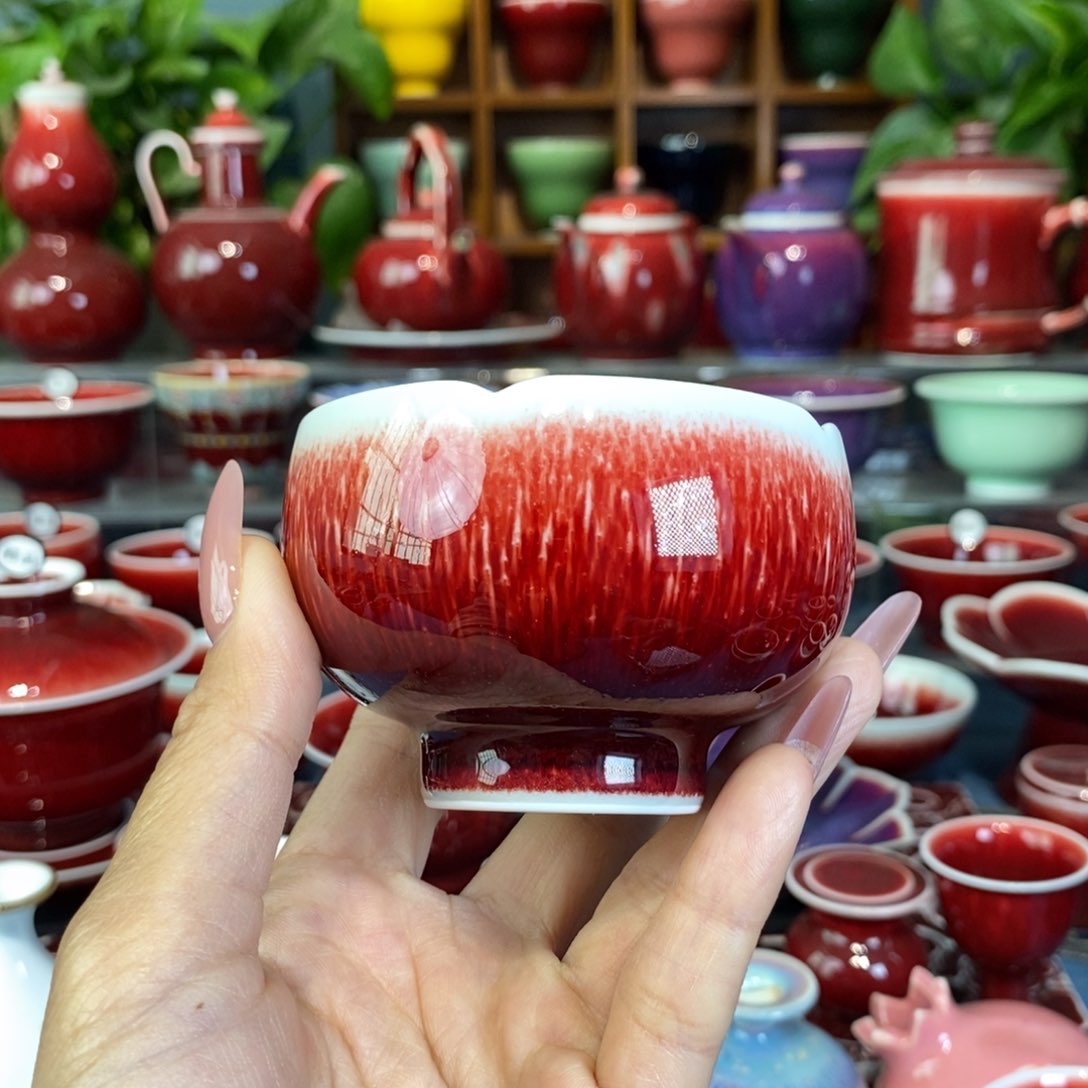 美****聊原矿郎红手工，柴窑