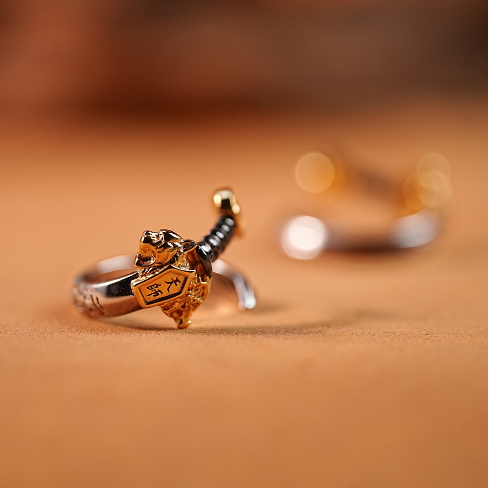 925银戒指 【斩乱麻】雨JE手工古法银开口戒|可调圈口|J047多样性发