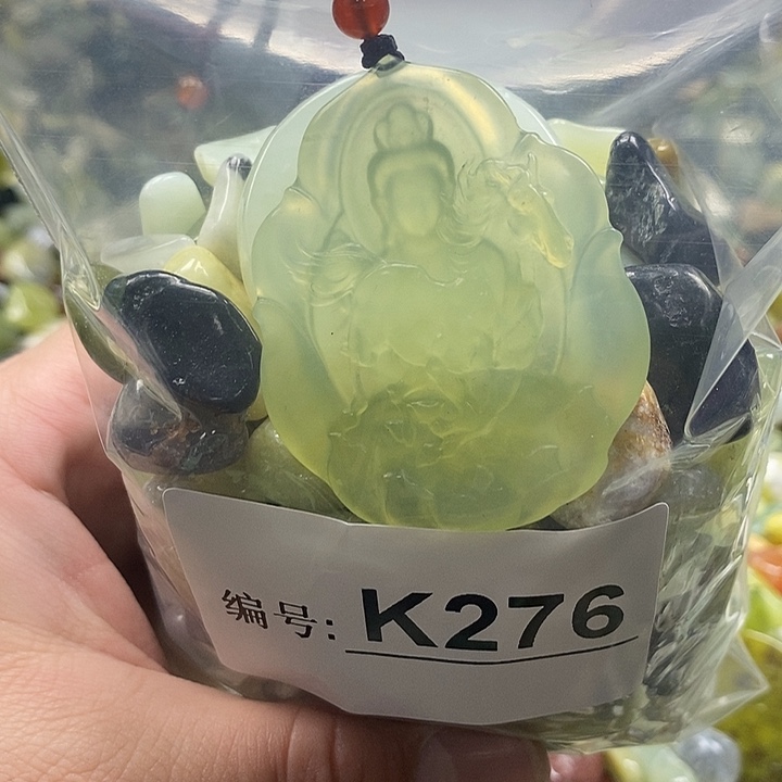 岫玉鱼缸石未镶嵌