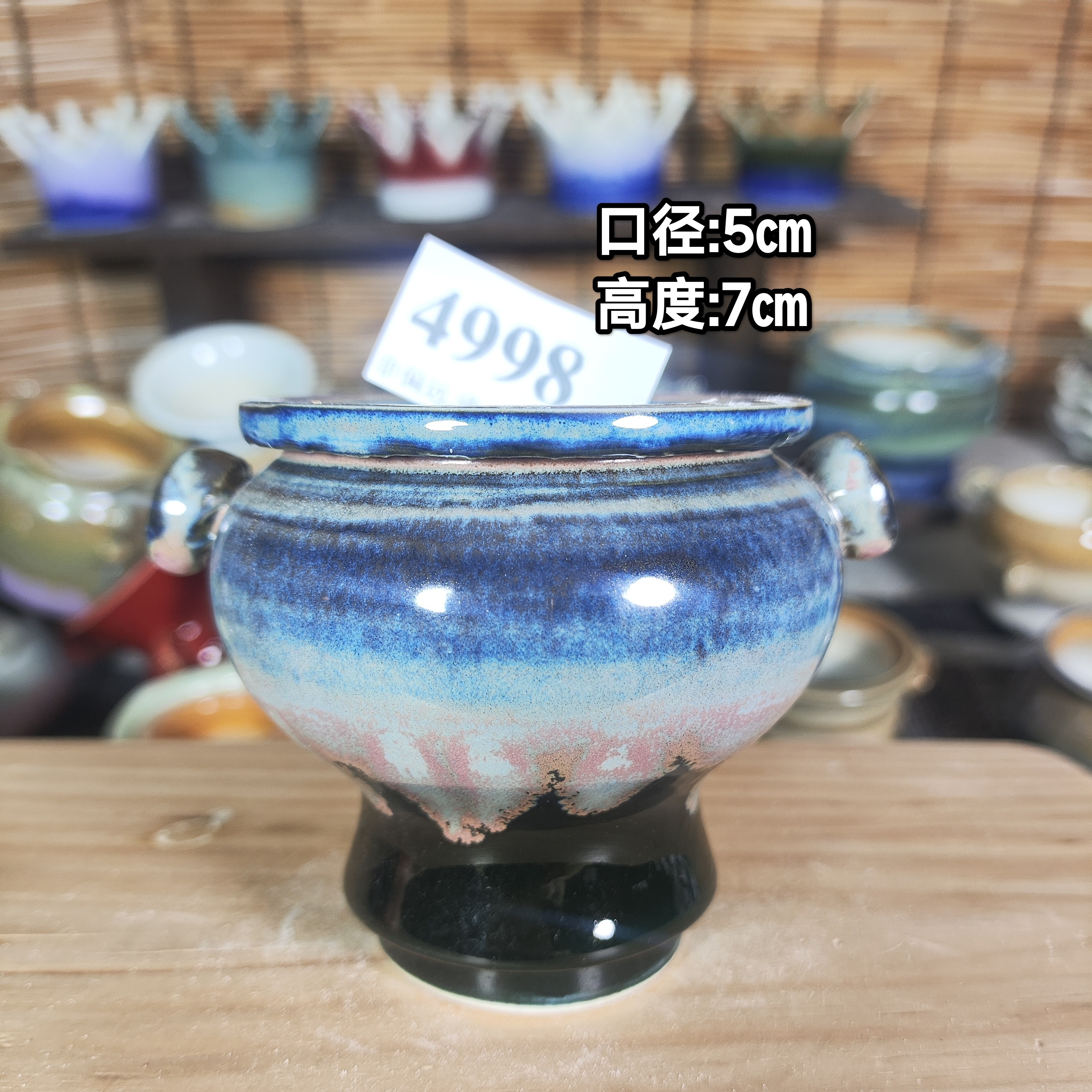 手工创意多肉花盆摆件迷你多肉花盆景德镇纯手工制做