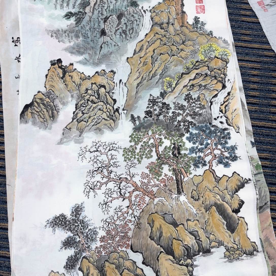 国画谷志强四尺童