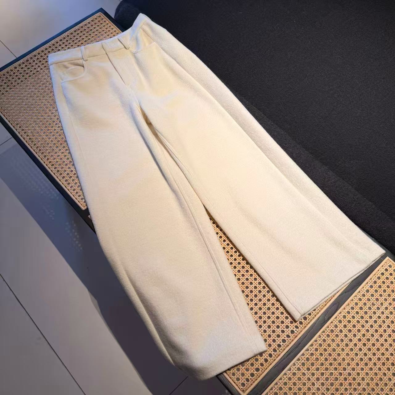 【LGDL】暖冬肌理感羊毛直筒裤