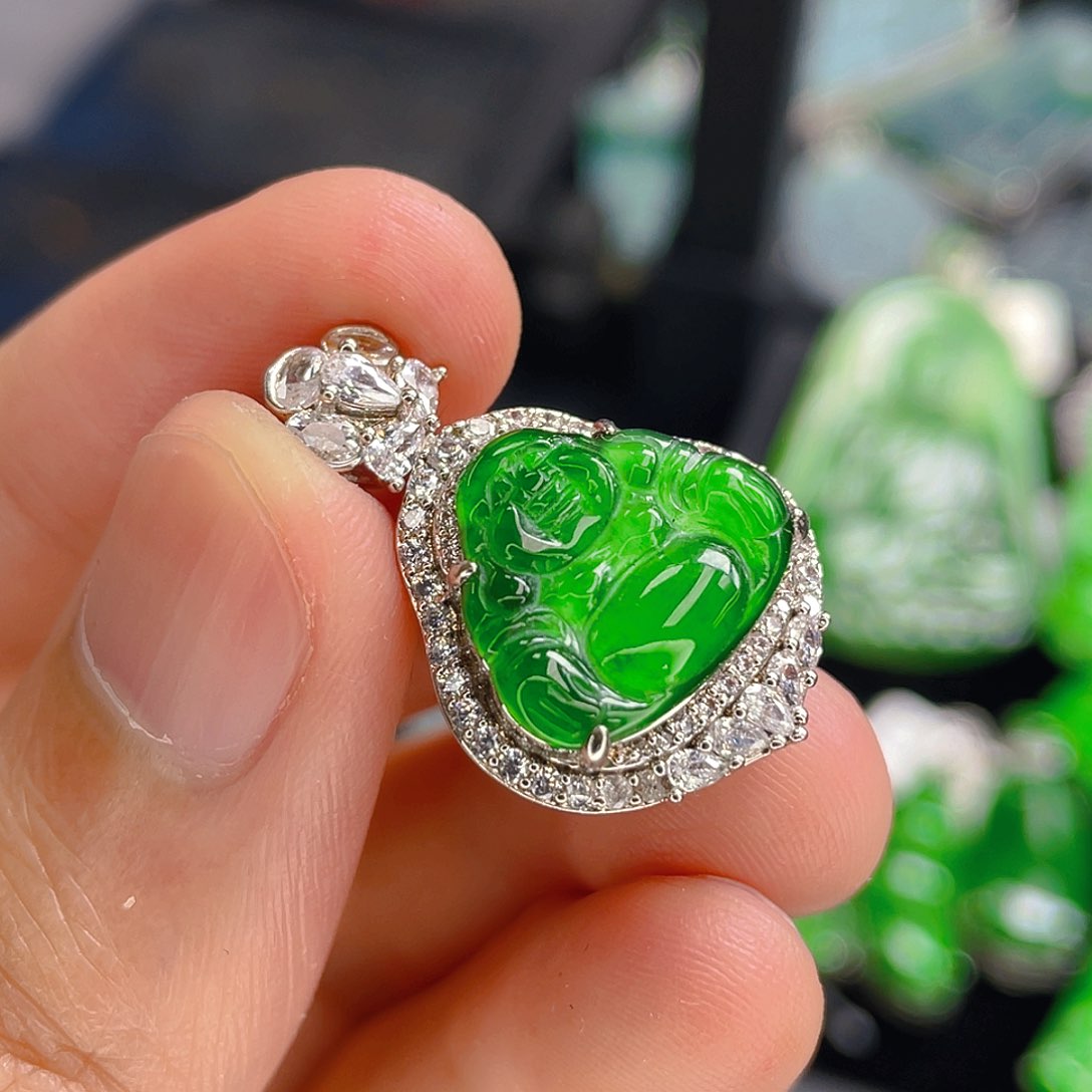 翡翠未镶嵌吊坠(不含链)