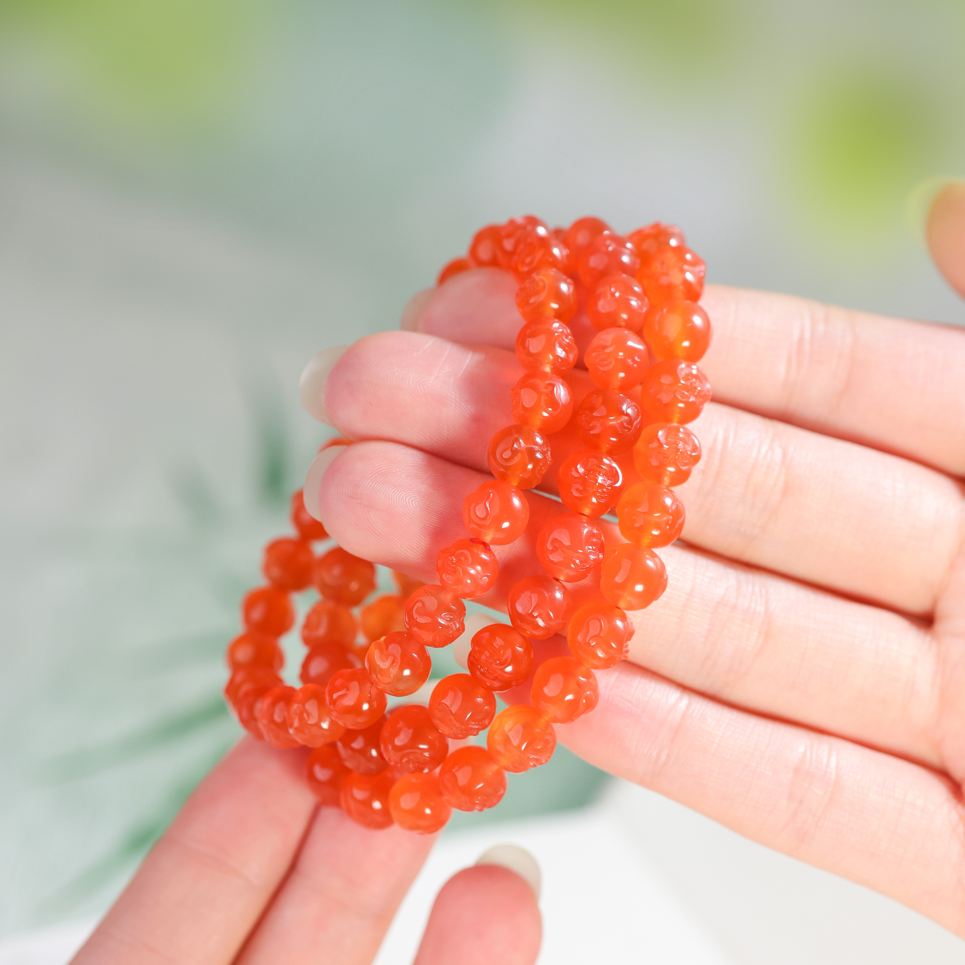 冰红佛头手串 春日上新(多样性发其一)