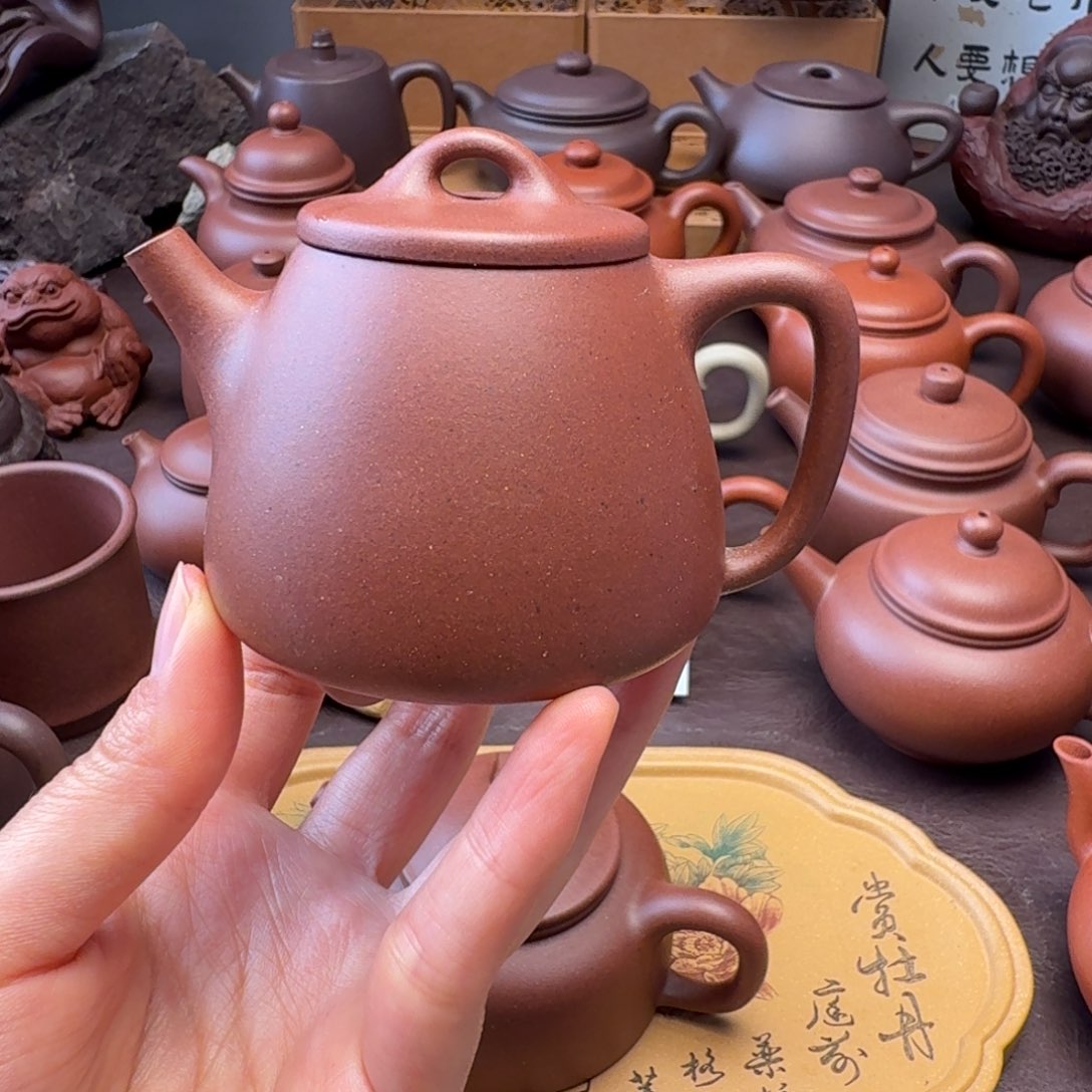 J****紫砂茶壶特练紫泥  高飘130