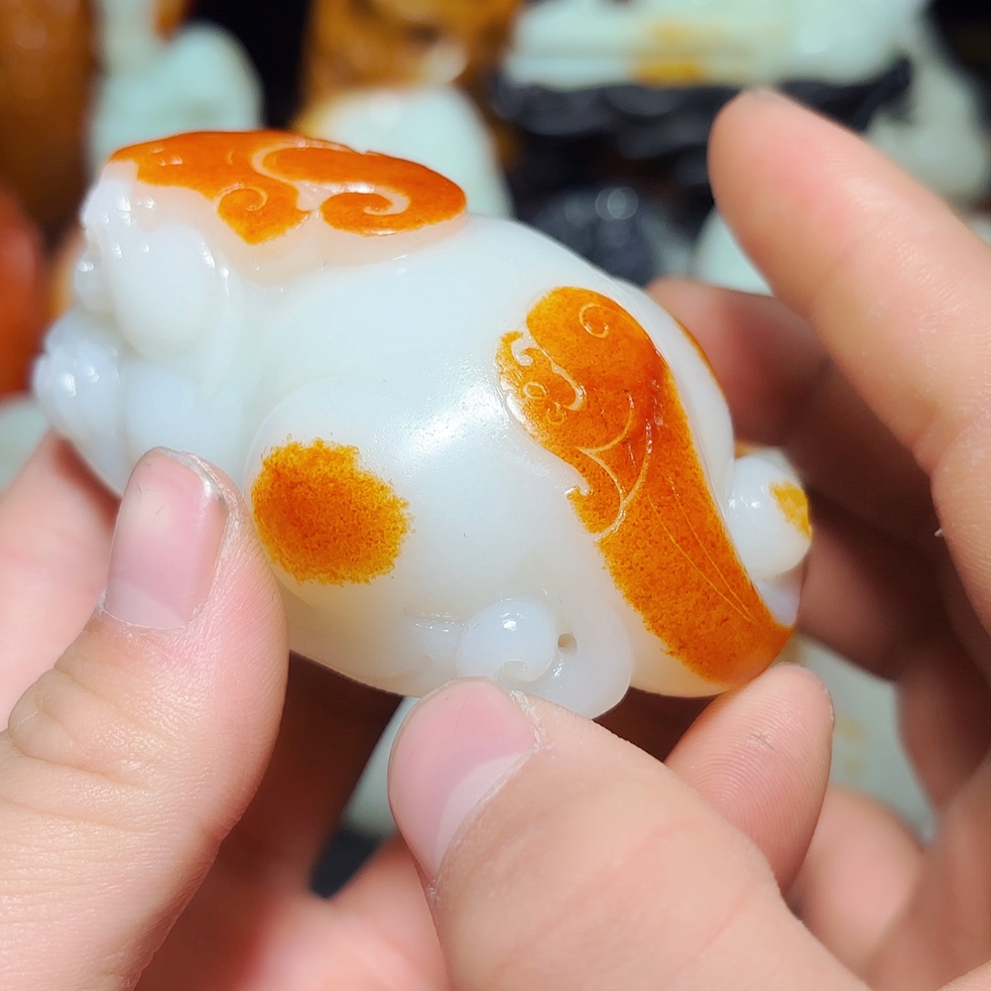 和田玉把件未镶嵌海**川