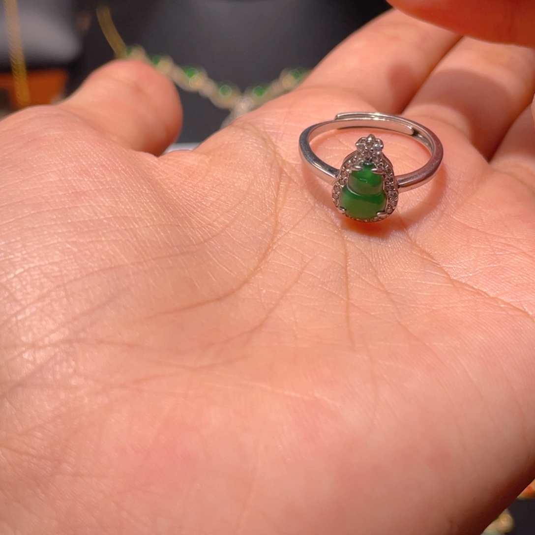 翡翠银S925镶嵌颈饰