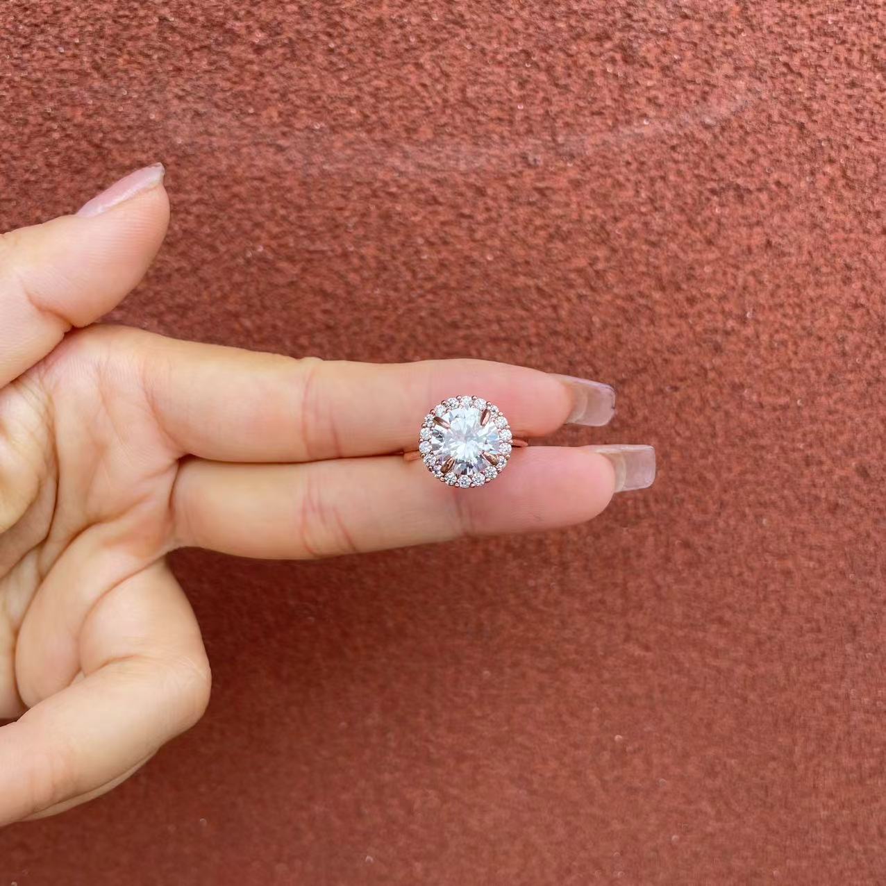 足银戒指 443-精工镶嵌戒指