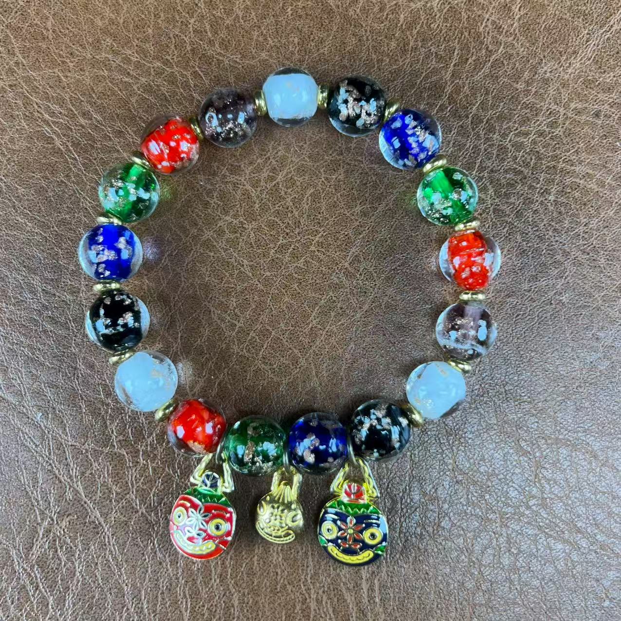 香灰琉璃单圈9mm手串（无礼盒）910