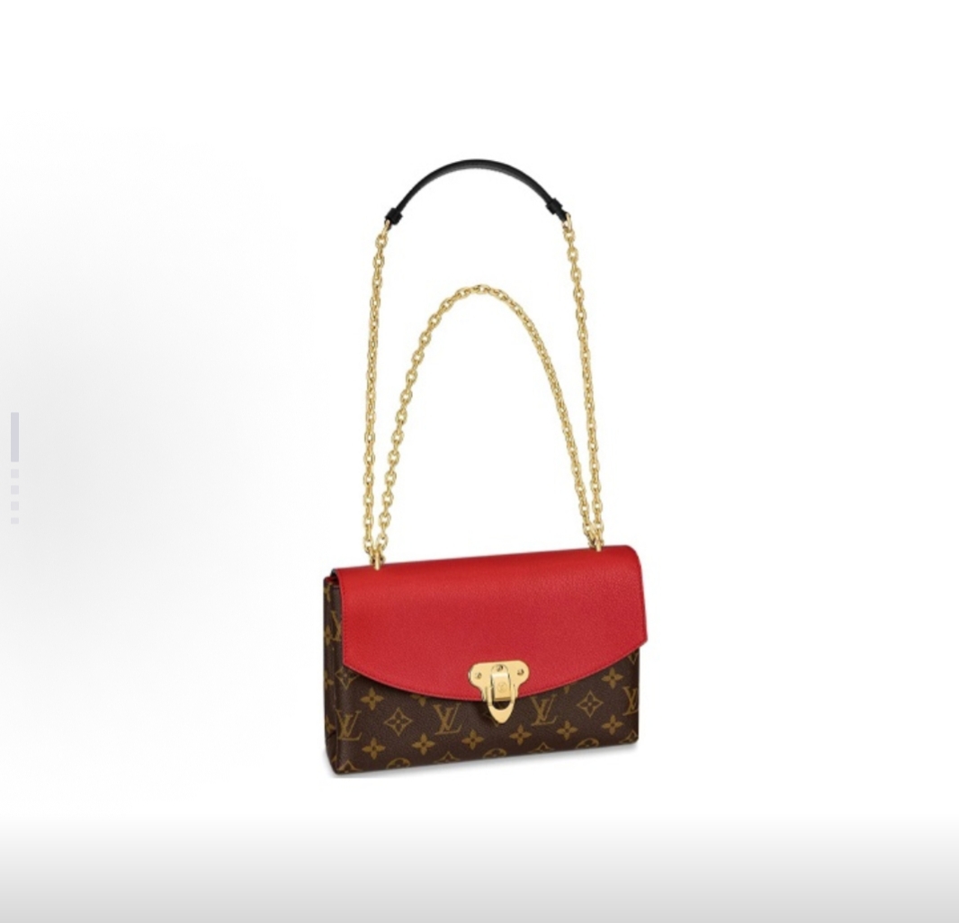 99新 LouisVuitton/路易威登 【曼曼专属】 红色传奇信封链条包