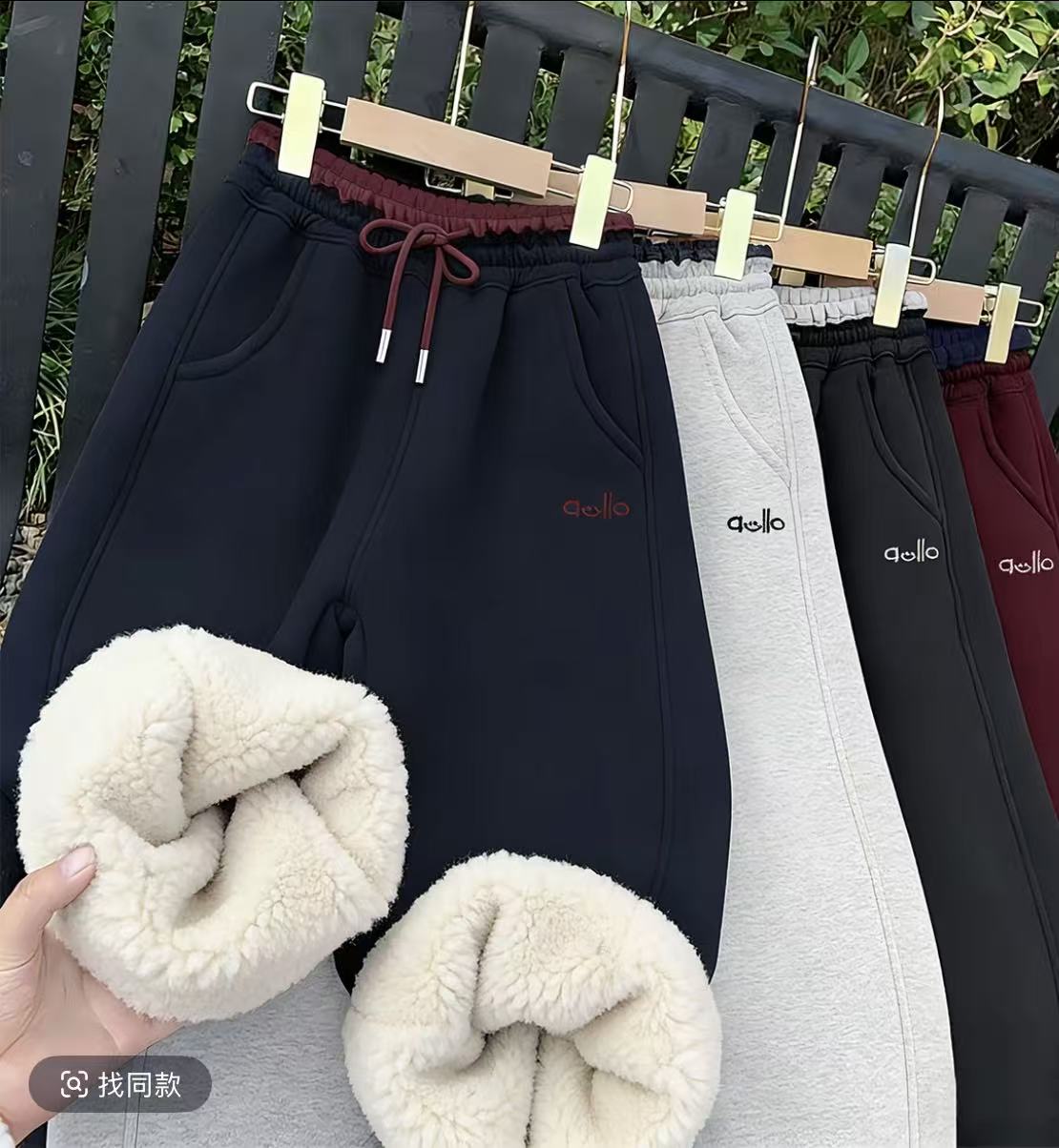 【抗寒-20°一条过冬】童装秋冬中大童冬季加厚加绒卫裤休闲新款TQB