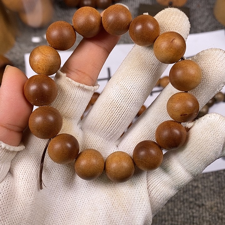 檀香木手串/手链老山檀香黑肉玉化老料1.4沉水
