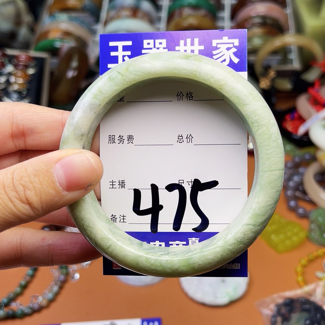 蛇纹石玉颈饰银S925镶嵌