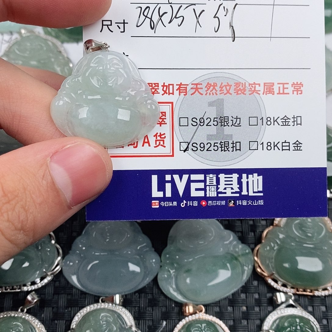 翡翠银S925镶嵌颈饰