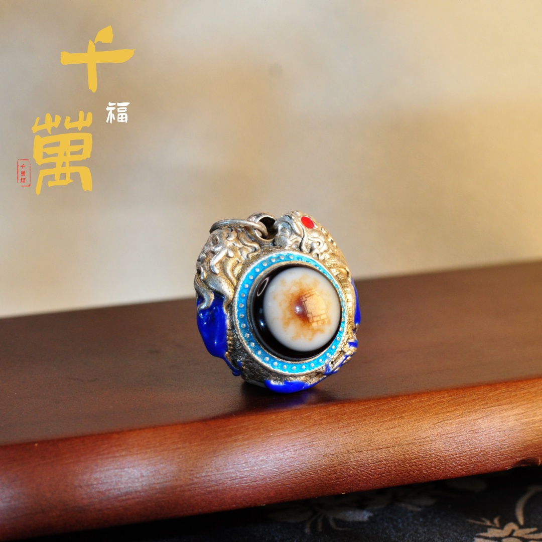 非金属布艺吊坠 【千万福】老物件陨陨板眼编织挂件-A0390197