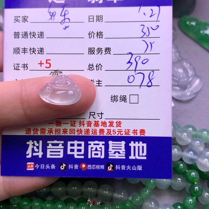 翡翠颈饰未镶嵌乐*辰