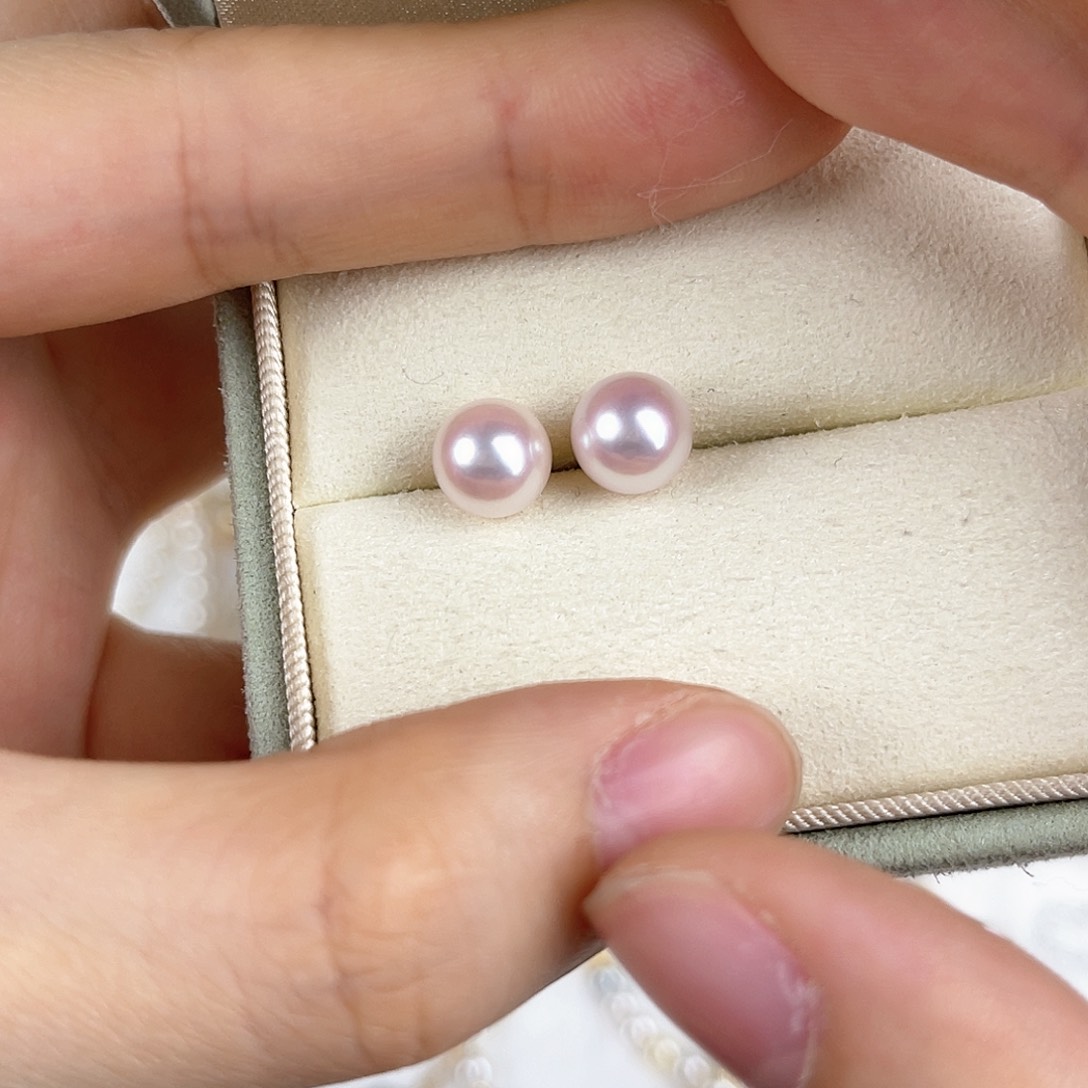 海水珍珠耳饰18K金镶嵌