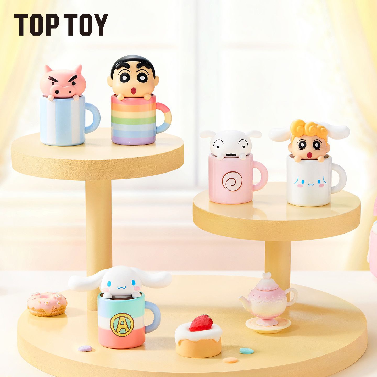 蜡笔小新x玉桂狗联名系列盲袋toptoy盲盒