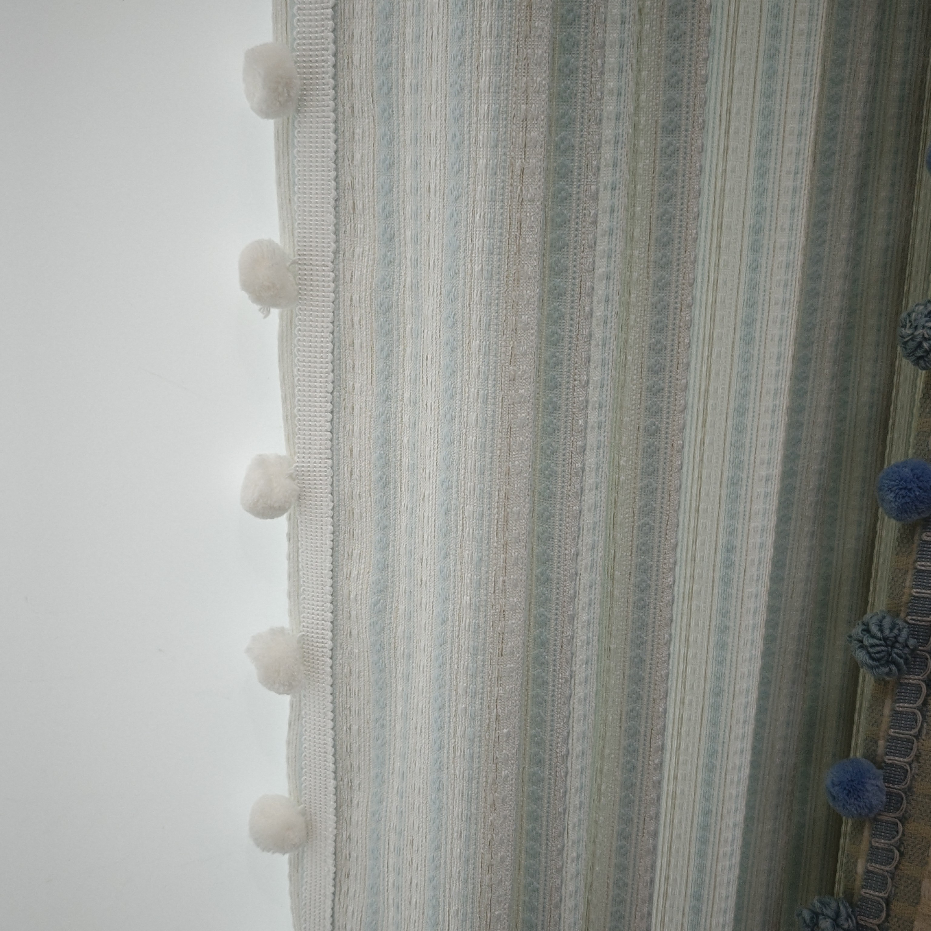 雪尼尔纱 蓝色冰激凌 卧室纱帘