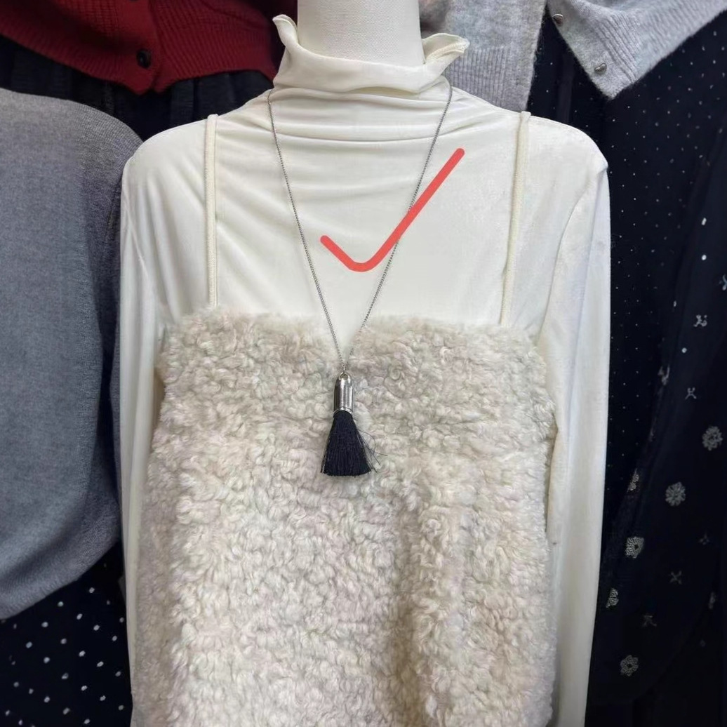 苏珊韩式ins风小众设计高级感高领打底衫2025秋冬新款上衣2208S