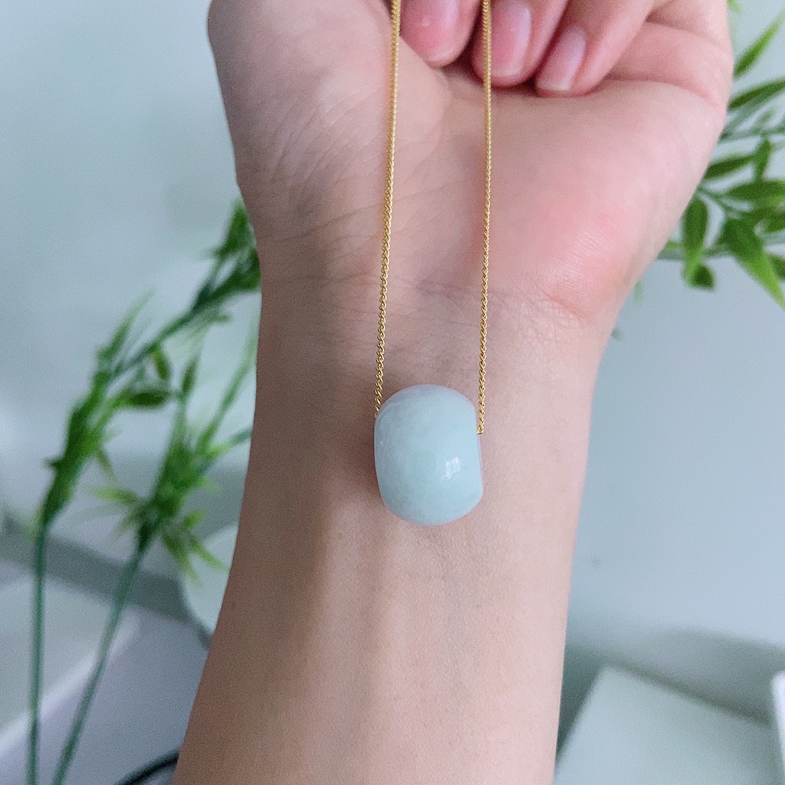 精美鼓珠路路通吊坠天然翡翠A货